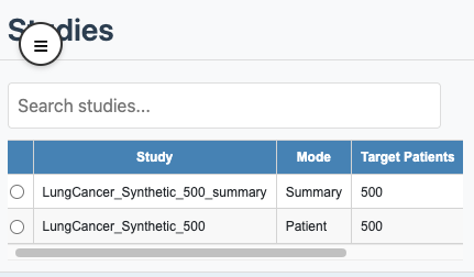 Study selection with mode column
